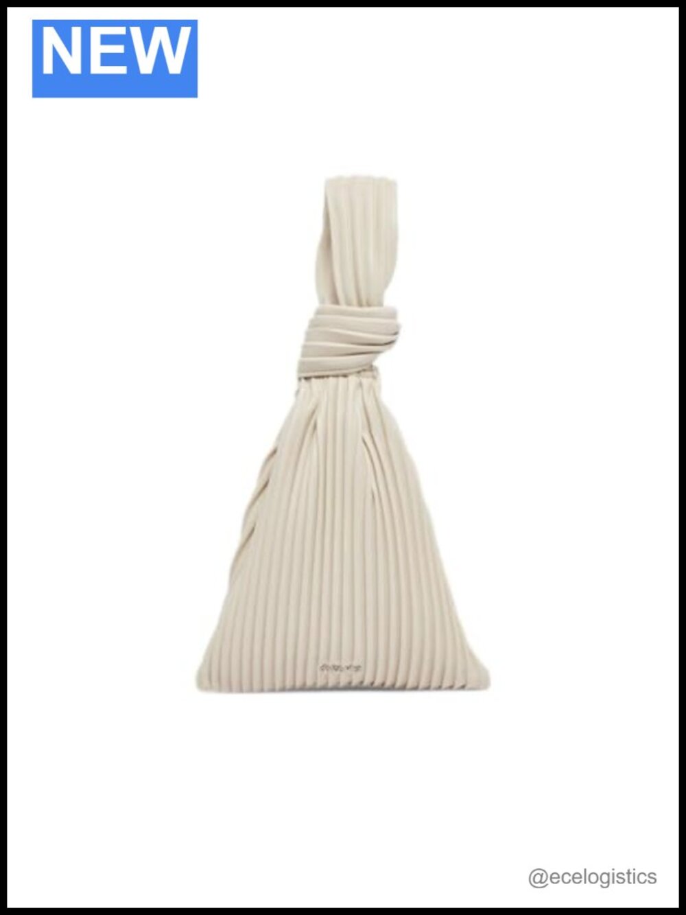 Pleated Faux Leather Wristlet, Side Zipper Clutch, 8.78x1x9 In